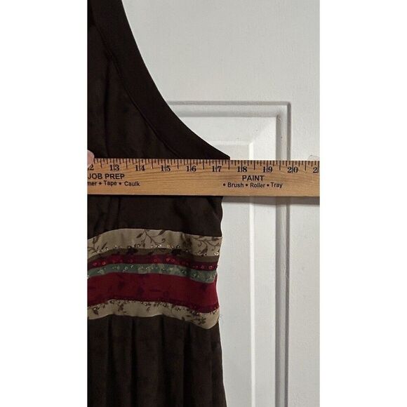 Signature by Robbie Bee Silk Dress Women Sz14 Empire Waist Cottage Core Babydoll - Picture 10 of 16
